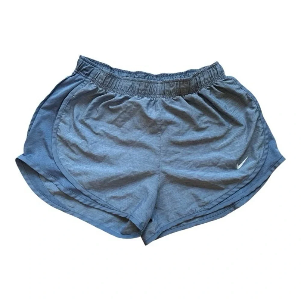 Nike Running Tempo Shorts Womens Size Medium  Blue Lined Elastic Dri-Fit‎